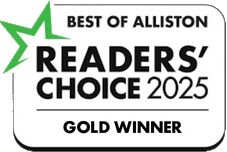 Best of Alliston Readers' Choice 2025 Gold Winner badge